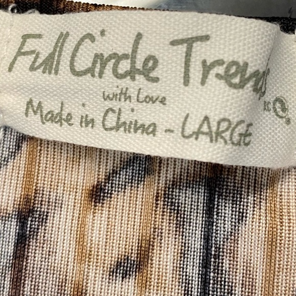 Full Circle Trends *NWT leopard print top side cinched ties stylish trendsetter - Picture 6 of 7